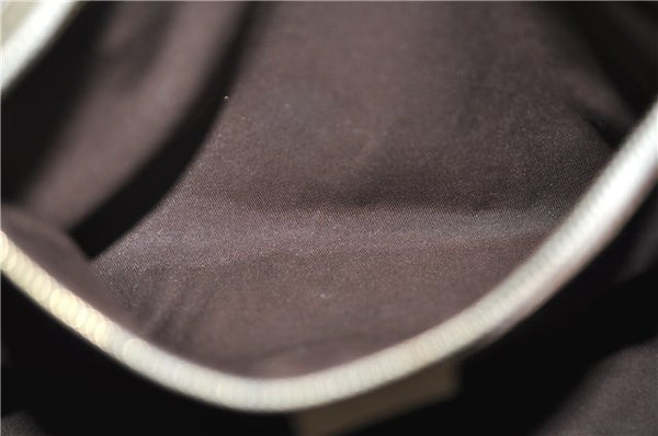 Authentic GUCCI Hand Boston Bag GG Canvas Leather 154180 Brown White 9529D