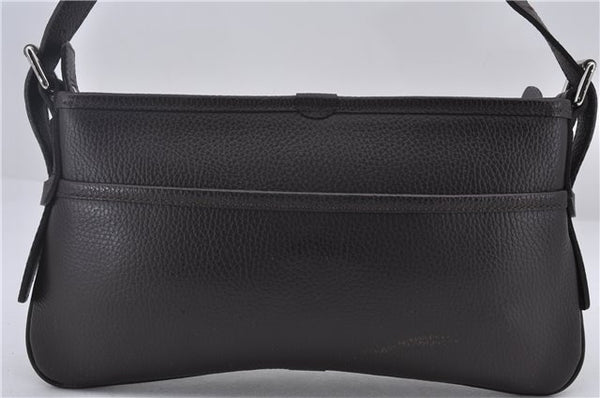 Authentic BURBERRY Vintage Leather Shoulder Bag Brown 9530D