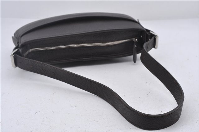 Authentic BURBERRY Vintage Leather Shoulder Bag Brown 9530D