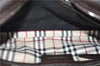 Authentic BURBERRY Vintage Leather Shoulder Bag Brown 9530D