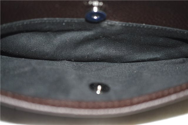 Authentic BURBERRY Vintage Leather Shoulder Bag Brown 9530D