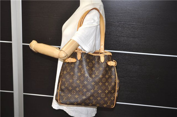 Authentic Louis Vuitton Monogram Batignolles Vertical Tote Bag M51153 LV 9530E