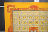 Authentic HERMES Carre 90 Scarf "joyaux de l'ete" Silk Yellow 9533D