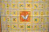 Authentic HERMES Carre 90 Scarf "joyaux de l'ete" Silk Yellow 9533D