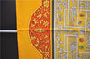 Authentic HERMES Carre 90 Scarf "joyaux de l'ete" Silk Yellow 9533D