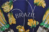 Authentic HERMES Carre 90 Scarf "BRAZIL" Silk Navy 9534D