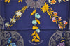 Authentic HERMES Carre 90 Scarf "ARABESQUES" Silk Black 9535D