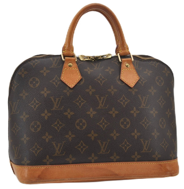 Authentic Louis Vuitton Monogram Alma Hand Bag Purse M51130 LV 9536E