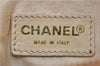 Authentic CHANEL Chocolate Bar Calf Skin CC Logo Shoulder Hand Bag Beige 9539D