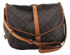 Authentic Louis Vuitton Monogram Saumur 35 Shoulder Cross Bag M42254 LV 9540E