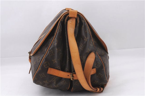 Authentic Louis Vuitton Monogram Saumur 35 Shoulder Cross Bag M42254 LV 9540E