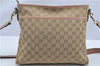 Authentic GUCCI Shoulder Cross Body Bag GG Canvas Leather 388924 Beige 9540F