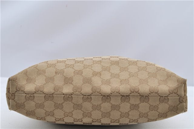Authentic GUCCI Shoulder Cross Body Bag GG Canvas Leather 388924 Beige 9540F
