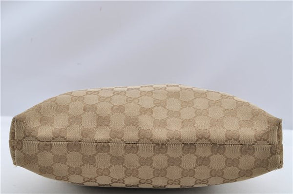 Authentic GUCCI Shoulder Cross Body Bag GG Canvas Leather 388924 Beige 9540F