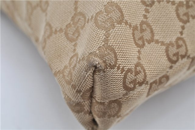 Authentic GUCCI Shoulder Cross Body Bag GG Canvas Leather 388924 Beige 9540F