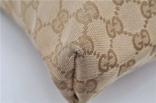 Authentic GUCCI Shoulder Cross Body Bag GG Canvas Leather 388924 Beige 9540F