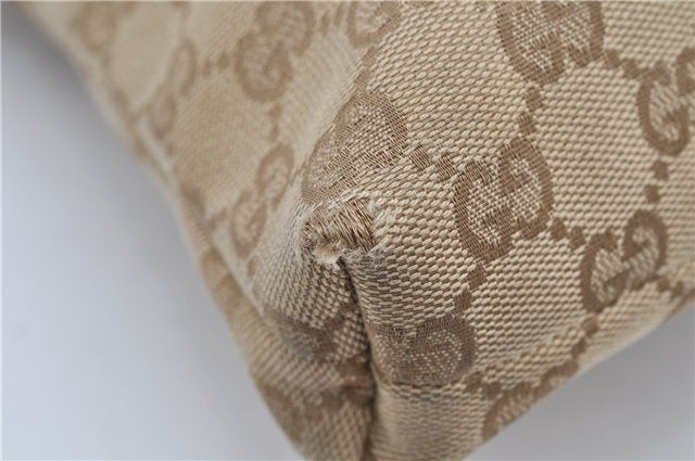 Authentic GUCCI Shoulder Cross Body Bag GG Canvas Leather 388924 Beige 9540F