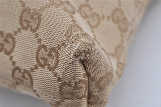 Authentic GUCCI Shoulder Cross Body Bag GG Canvas Leather 388924 Beige 9540F