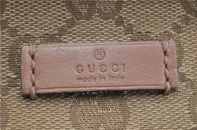 Authentic GUCCI Shoulder Cross Body Bag GG Canvas Leather 388924 Beige 9540F