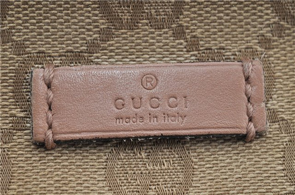 Authentic GUCCI Shoulder Cross Body Bag GG Canvas Leather 388924 Beige 9540F