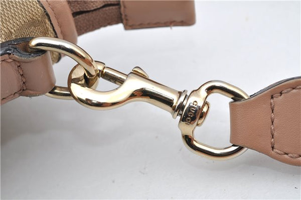 Authentic GUCCI Shoulder Cross Body Bag GG Canvas Leather 388924 Beige 9540F