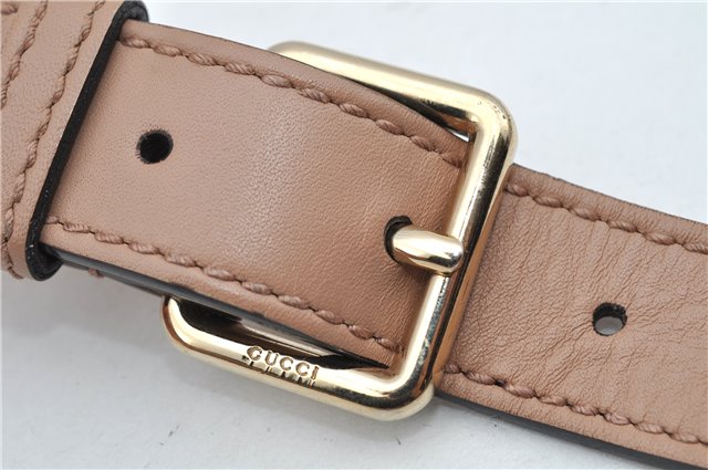 Authentic GUCCI Shoulder Cross Body Bag GG Canvas Leather 388924 Beige 9540F