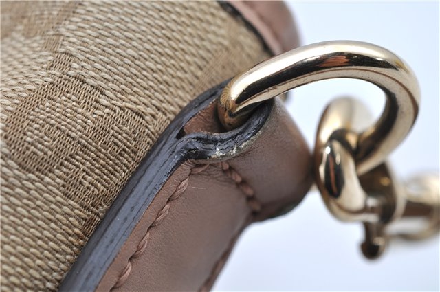 Authentic GUCCI Shoulder Cross Body Bag GG Canvas Leather 388924 Beige 9540F