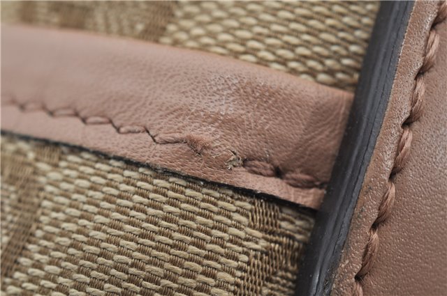 Authentic GUCCI Shoulder Cross Body Bag GG Canvas Leather 388924 Beige 9540F