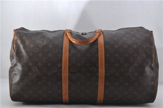 Authentic Louis Vuitton Monogram Keepall Bandouliere 60 M41412 Boston Bag 9542E