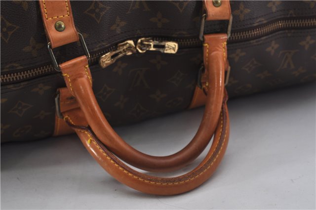 Authentic Louis Vuitton Monogram Keepall Bandouliere 60 M41412 Boston Bag 9542E