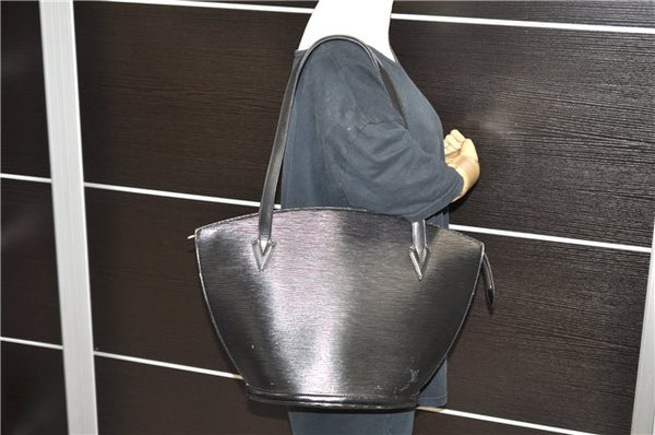 Auth Louis Vuitton Epi SaintJacques Shopping Shoulder Bag Black M52262 LV 9543C
