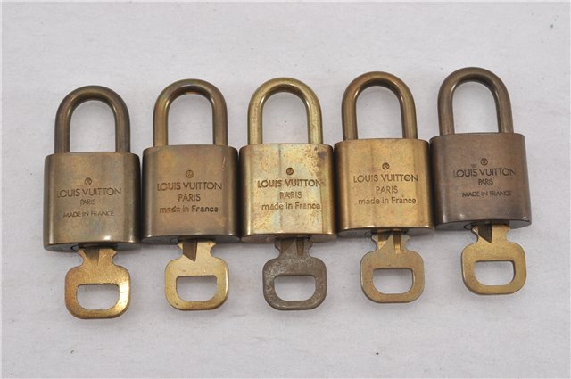 Authentic Louis Vuitton Padlock & Keys 10Set LV 9543F