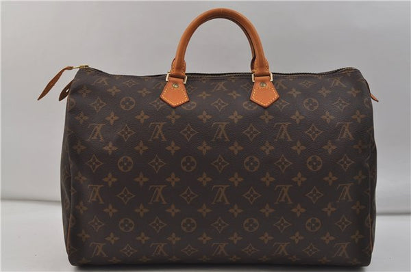 Authentic Louis Vuitton Monogram Speedy 40 Hand Boston Bag M41522 LV 9547D