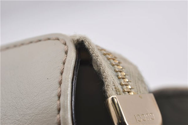 Authentic GUCCI Guccissima Abbey Shoulder Tote Bag GG Leather 189831 Ivory 9547F