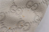 Authentic GUCCI Guccissima Abbey Shoulder Tote Bag GG Leather 189831 Ivory 9547F