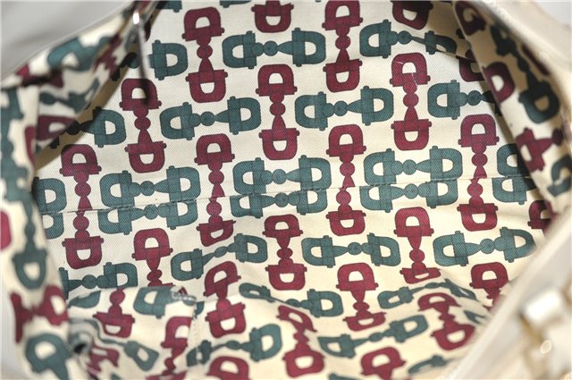 Authentic GUCCI Guccissima Abbey Shoulder Tote Bag GG Leather 189831 Ivory 9547F