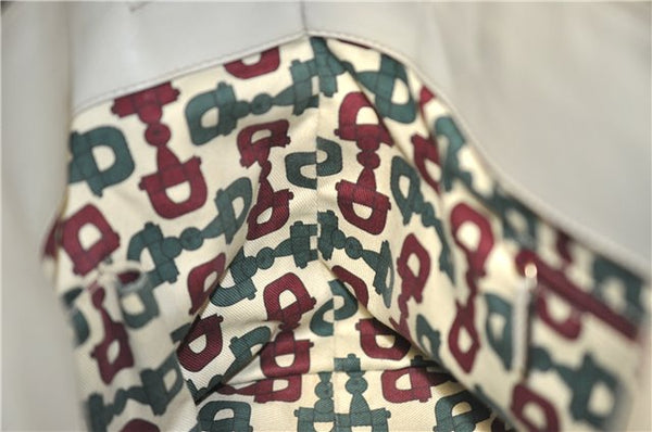 Authentic GUCCI Guccissima Abbey Shoulder Tote Bag GG Leather 189831 Ivory 9547F