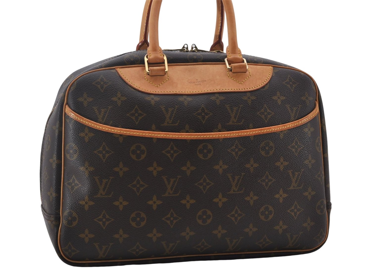 Authentic Louis Vuitton Monogram Deauville Hand Bag M47270 LV 9548D