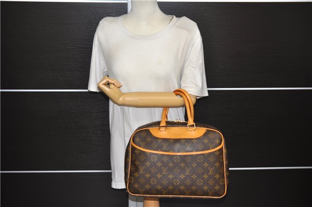 Authentic Louis Vuitton Monogram Deauville Hand Bag M47270 LV 9548D