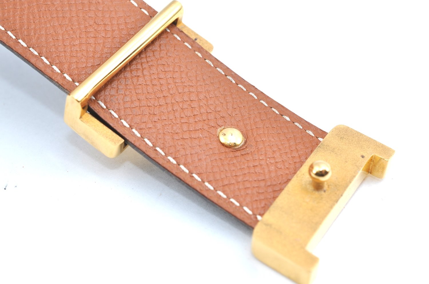 Authentic HERMES Constance Leather Belt Size 66cm 26