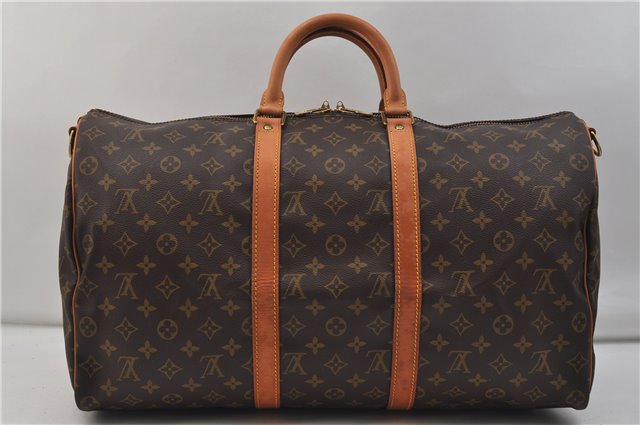 Auth Louis Vuitton Monogram Keepall Bandouliere 50 Boston Bag M41416 LV 9549D