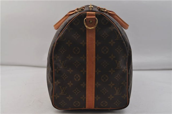 Auth Louis Vuitton Monogram Keepall Bandouliere 50 Boston Bag M41416 LV 9549D