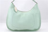 Authentic FENDI Selleria Vintage Shoulder Hand Bag Leather Light Green 9550E
