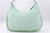 Authentic FENDI Selleria Vintage Shoulder Hand Bag Leather Light Green 9550E