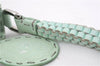 Authentic FENDI Selleria Vintage Shoulder Hand Bag Leather Light Green 9550E