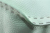 Authentic FENDI Selleria Vintage Shoulder Hand Bag Leather Light Green 9550E