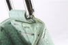 Authentic FENDI Selleria Vintage Shoulder Hand Bag Leather Light Green 9550E