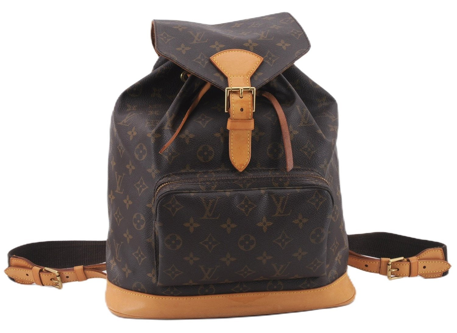 Authentic Louis Vuitton Monogram Montsouris GM Backpack M51135 LV 9551E