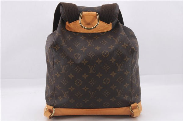 Authentic Louis Vuitton Monogram Montsouris GM Backpack M51135 LV 9551E