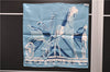 HERMES Petit Carre 40 Scarf Handkerchief "caleche elastique" Silk Blue 9552D